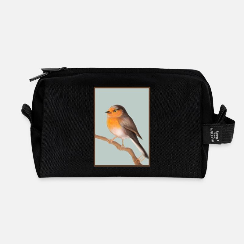 robin - Recycled Toiletry Zip Bag - black