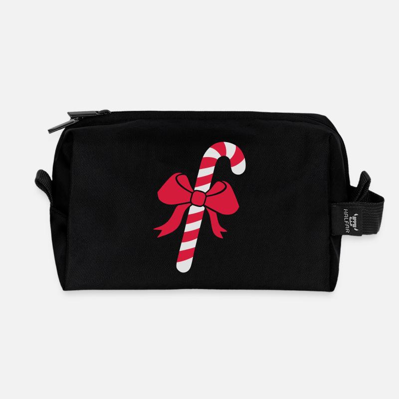 Zuckerstange - Recycelte Kulturtasche - Schwarz