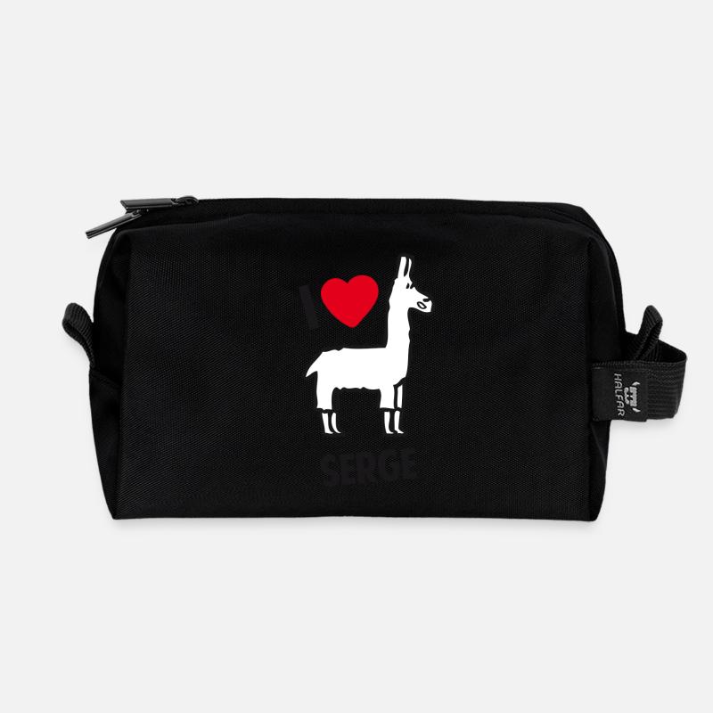 serge lama - Recycled Toiletry Zip Bag - black