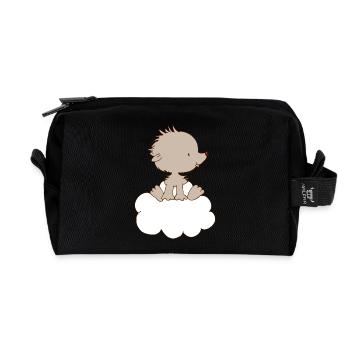Baby-Igel auf Wolke - Recycelte Kulturtasche - Schwarz - Vorne