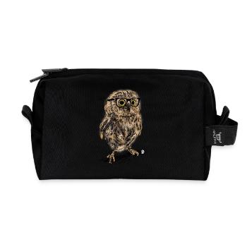 AD Owl - Trousse de toilette en tissu recyclé - noir - Devant