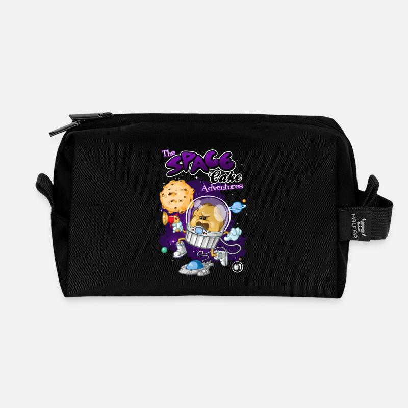 Space cake - Recycled Toiletry Zip Bag - black