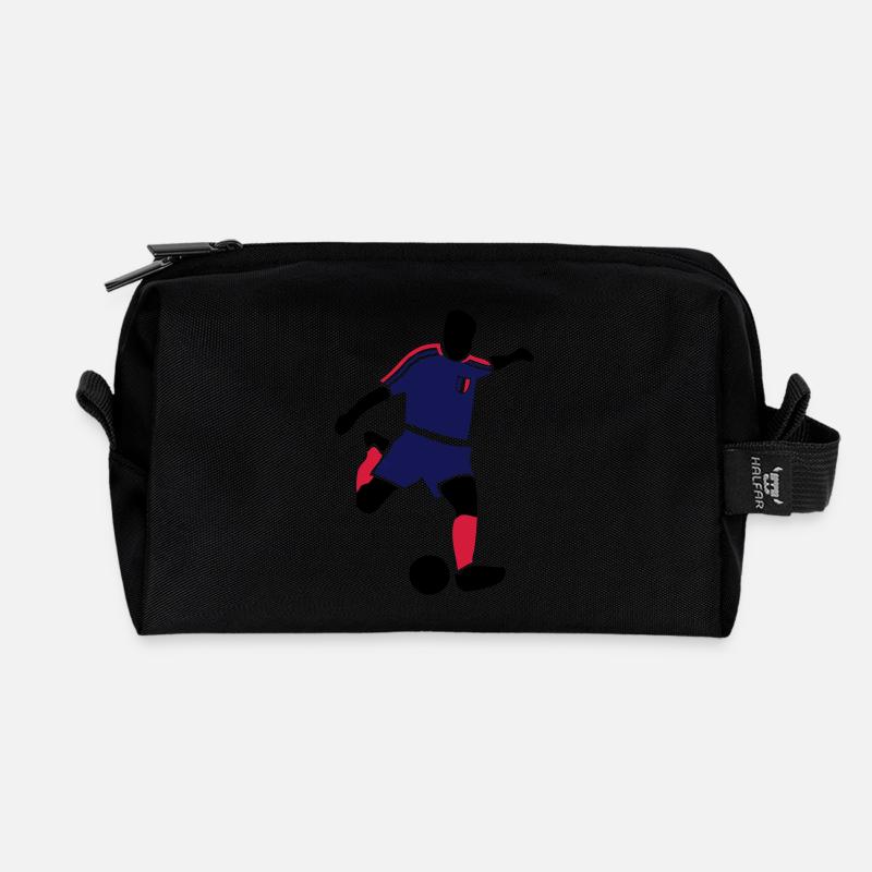 Fussball - Frankreich - Recycelte Kulturtasche - Schwarz