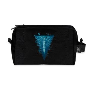 Rudern - Recycelte Kulturtasche - Schwarz - Vorne