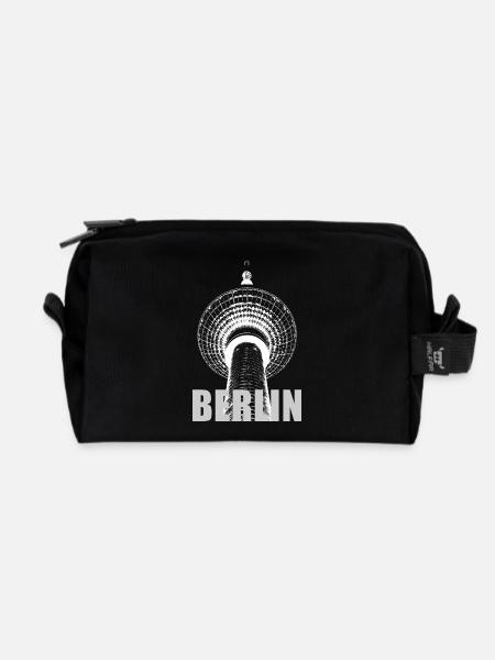 Berliner Fernsehturm - Recycelte Kulturtasche - Schwarz