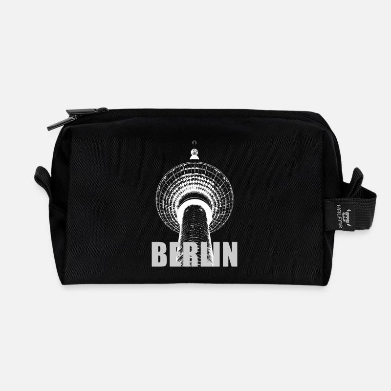 Berliner Fernsehturm - Recycelte Kulturtasche - Schwarz