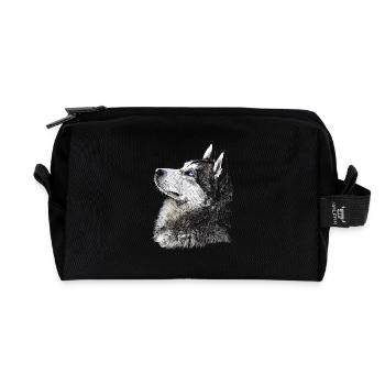 Husky - Recycelte Kulturtasche - Schwarz - Vorne