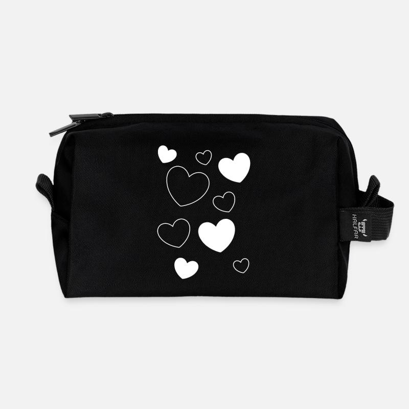 Valentinstag, Valentinstag, Valentinstag - Recycelte Kulturtasche - Schwarz
