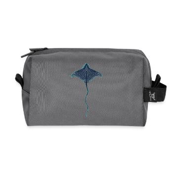 PAINTED CHUCHO (Aetobatus narinari) - Recycled Toiletry Zip Bag - anthracite - Front