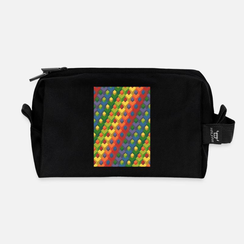 Grand gradient - Trousse de toilette en tissu recyclé - noir