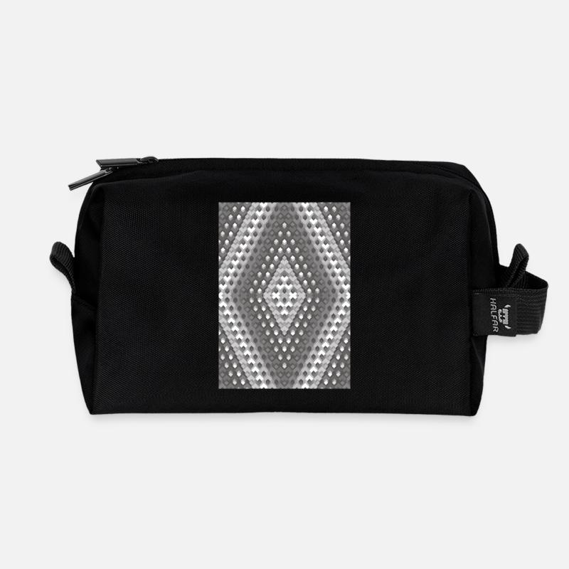 Gray gradient - Recycled Toiletry Zip Bag - black