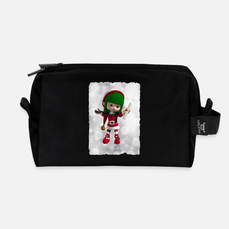 Green Elf - Recycled Toiletry Zip Bag - black
