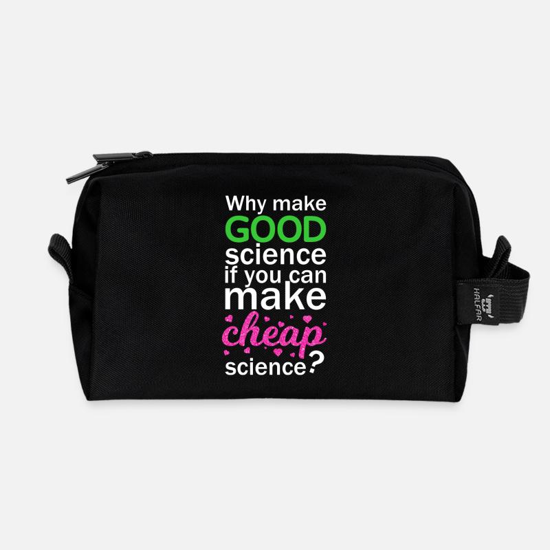 Cheap Science - Recycelte Kulturtasche - Schwarz