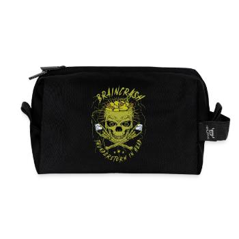 Crâne de chaos cérébral - Trousse de toilette en tissu recyclé - noir - Devant