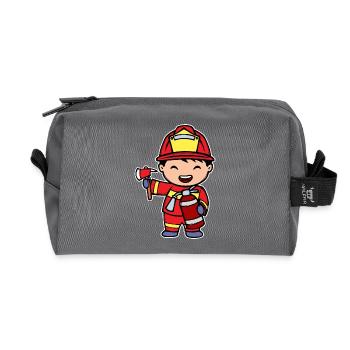 Casque d’extincteur volontaire des pompiers - Trousse de toilette en tissu recyclé - anthracite - Devant