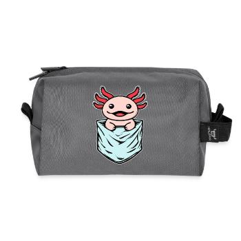 Manga Animation Comic Anime Japanese - Recycled Toiletry Zip Bag - anthracite - Front