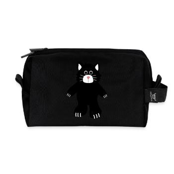 chat noir - Recycelte Kulturtasche - Schwarz - Vorne