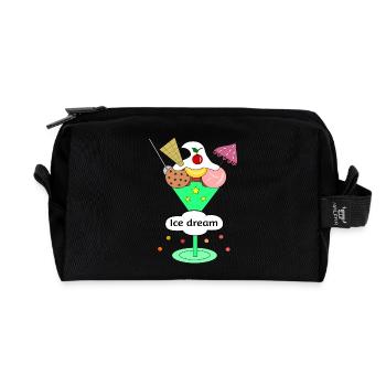 Rêve de glace - Trousse de toilette en tissu recyclé - noir - Devant