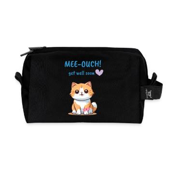 me-ouch! Wishing you a speedy recovery - Recycled Toiletry Zip Bag - black - Front