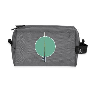 Angel Graphic - Recycled Toiletry Zip Bag - anthracite - Front