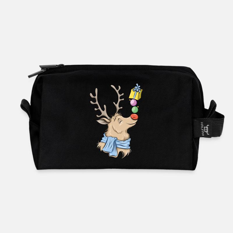 Rentier - Recycelte Kulturtasche - Schwarz