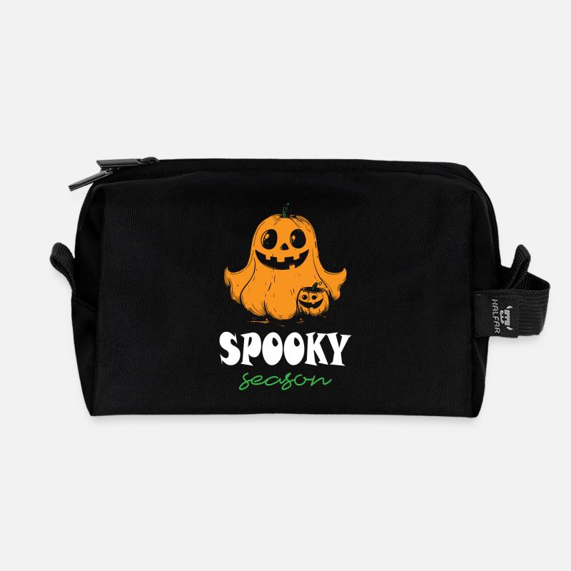 Spooky Season Halloween - Recycelte Kulturtasche - Schwarz