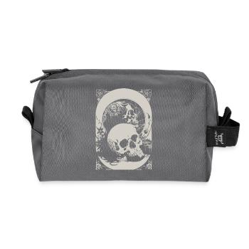 Skulls - Recycelte Kulturtasche - Anthrazit - Vorne