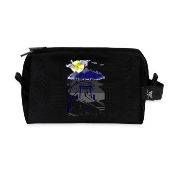 Veillée des esprits sous la pleine lune - Trousse de toilette en tissu recyclé - noir - Devant