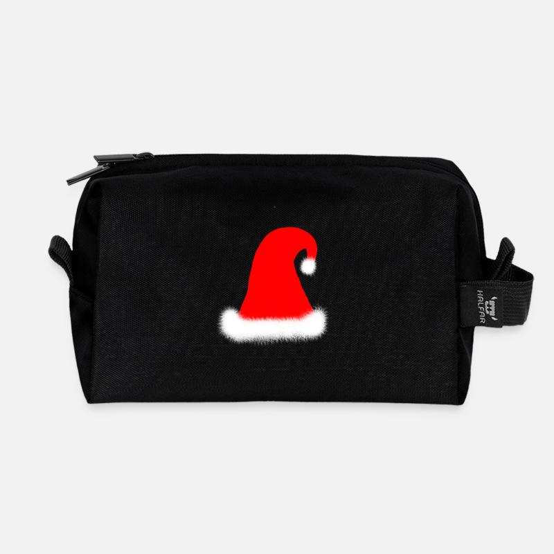 Klassische Weihnachtsmütze - Recycelte Kulturtasche - Schwarz