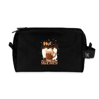 Heiße Schokolade X-Mas Geschenk Winter Kaffee - Recycelte Kulturtasche - Schwarz - Vorne