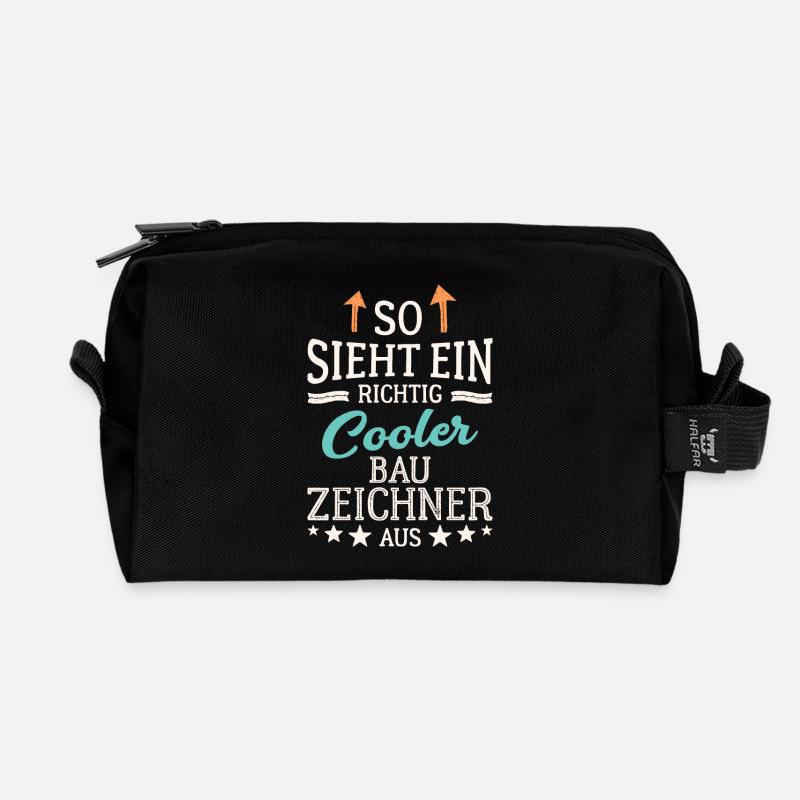 So sieht ein richtig cooler Bauzeichner aus - Recycelte Kulturtasche - Schwarz