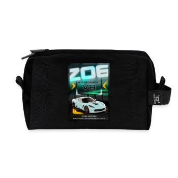 Z06 Sportwagen - Recycelte Kulturtasche - Schwarz - Vorne