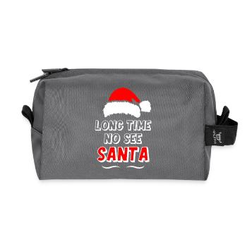 Long Time No See Santa - Recycled Toiletry Zip Bag - anthracite - Front