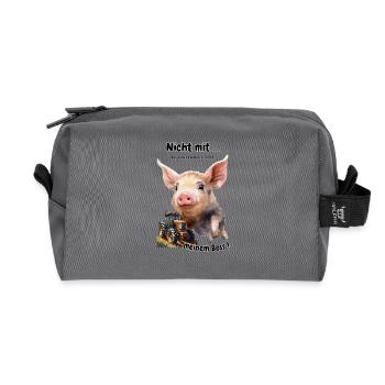 Chemises et accessoires de protestation paysanne - Trousse de toilette en tissu recyclé - anthracite - Devant