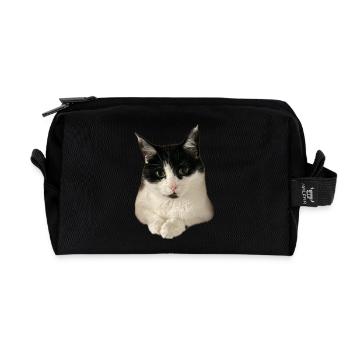 super cute Kitty Cat - Recycelte Kulturtasche - Schwarz - Vorne