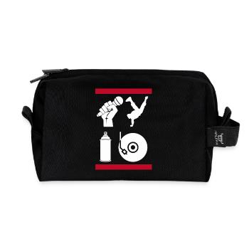 Les 4 éléments du hip-hop - Trousse de toilette en tissu recyclé - noir - Devant