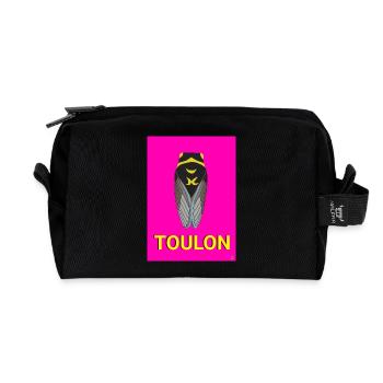 Cigale de Toulon - Trousse de toilette en tissu recyclé - noir - Devant