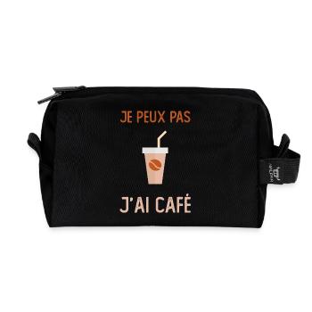 Je Peux Pas J'ai Café Barista - Trousse de toilette en tissu recyclé - noir - Devant