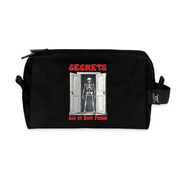 Secrets - il suffit de demander à mon ami osseux (squelette) - Trousse de toilette en tissu recyclé - noir - Devant