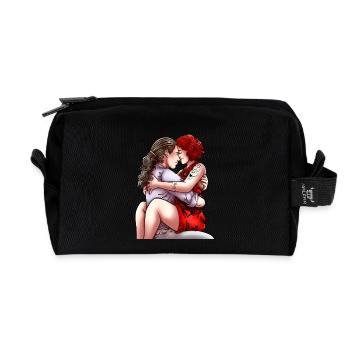 Love Couple - Recycelte Kulturtasche - Schwarz - Vorne