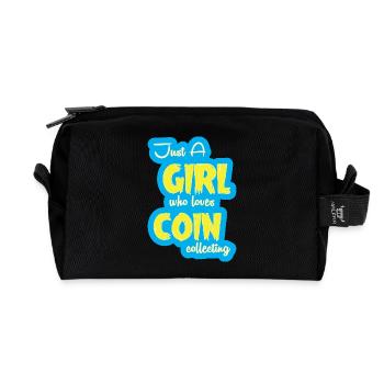 Coin collector - Recycled Toiletry Zip Bag - black - Front