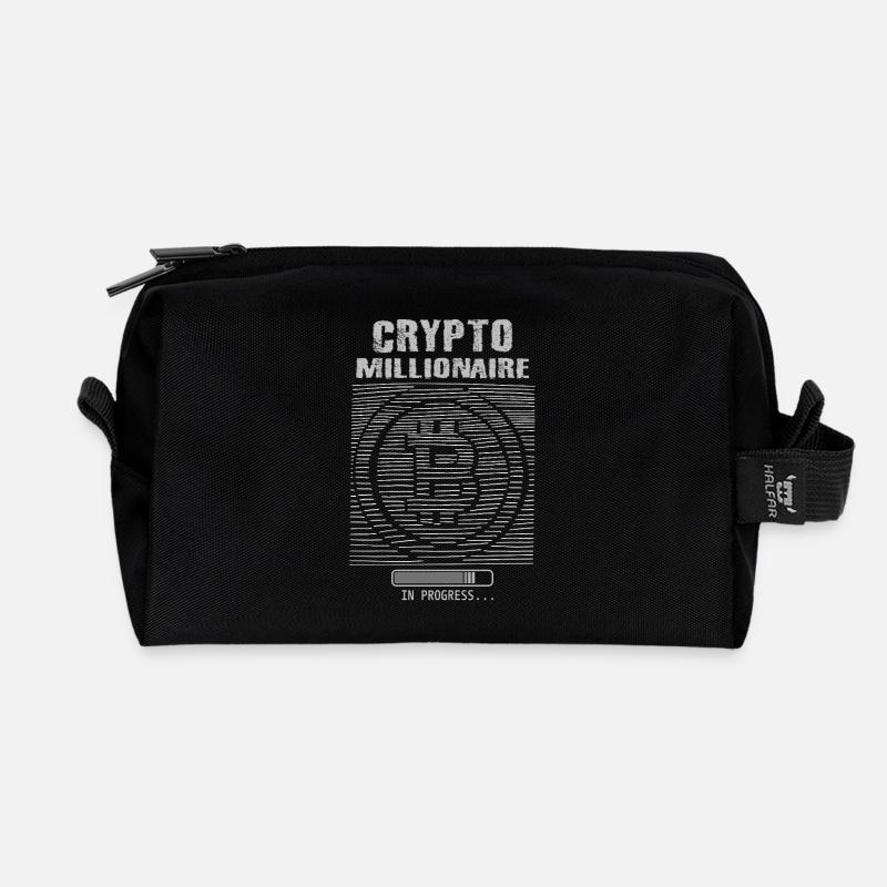 Krypto Millionär in Bearbeitung - Recycelte Kulturtasche - Schwarz