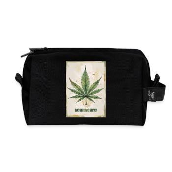 Cannabis Healthcare - Marijuana Leaf 1 - Recycelte Kulturtasche - Schwarz - Vorne