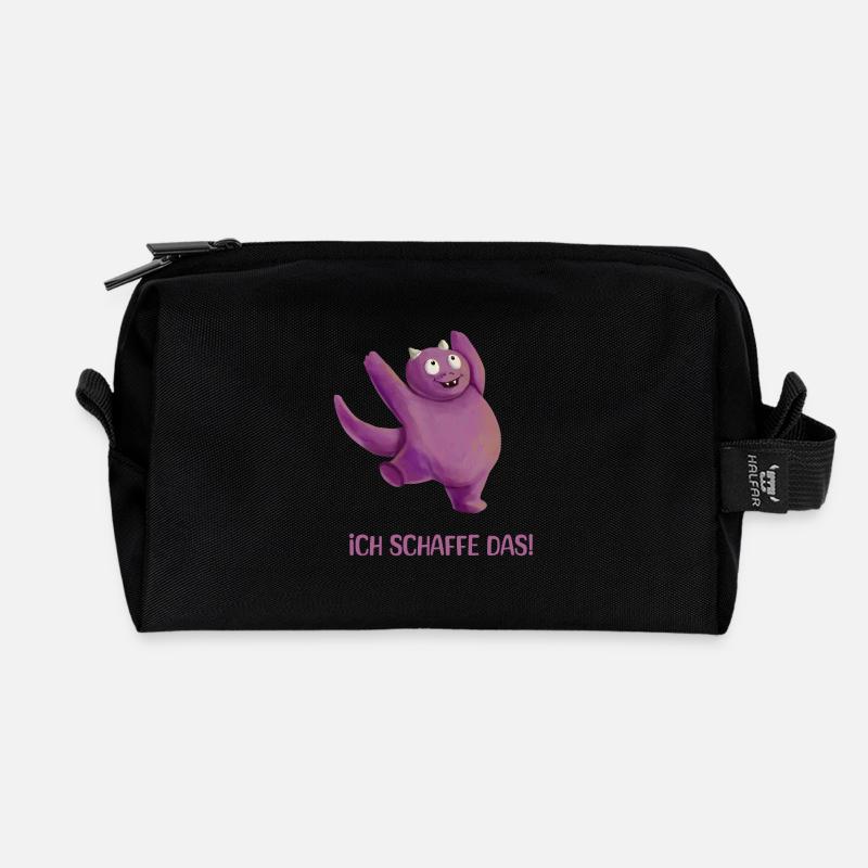 I can do it! | Motivation Saying Positive - Recycled Toiletry Zip Bag - black