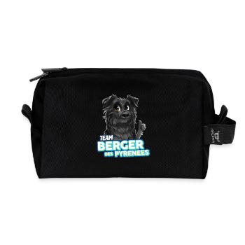 TEAM Pyrenean Shepherd Dog - Black - Recycled Toiletry Zip Bag - black - Front