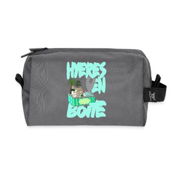 Hyères in a club - Recycled Toiletry Zip Bag - anthracite - Front