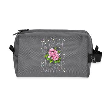 Blumen - Recycelte Kulturtasche - Anthrazit - Vorne