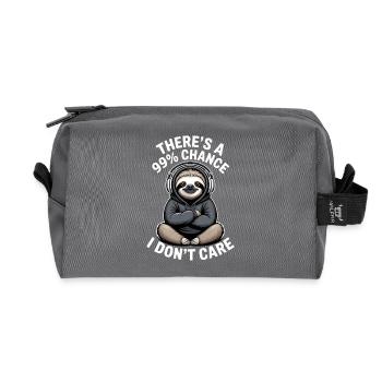 There Is a 99% Chance I Dont Care - Recycled Toiletry Zip Bag - anthracite - Front