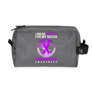 Sarcoidosis Nurse - Recycled Toiletry Zip Bag - anthracite - Front