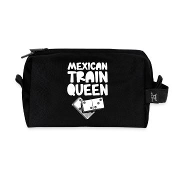 Mexican Train Domino - Recycelte Kulturtasche - Schwarz - Vorne